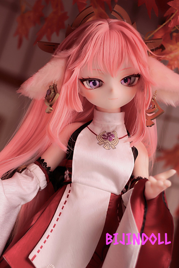 mozudoll きつねちゃん2.0 85cm 宣材写真と同じ衣装無料プレゼン 八重神子ラブドール 原神コスプレ mini人形 PVC頭部