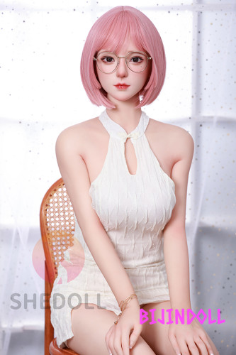 SHEDOLL 158cm C-cup シリコン頭部+TPE材質ボディ メガネ美形ギャルラブドール 成人向け人形 可愛い系 等身 大