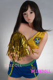 SHEDOLL 158cm C-cup シリコン頭部+TPE材質ボディ 女子チアガールリアルラブドール 幼い顔美少女