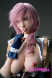 171cm G-cup gameladyヘッドNo.19 シリコン製 ライトニング ラブドール FF13 ゲーム コスプレ 等身大人形