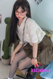 SHEDOLL 148cm C-cup シリコン頭部+TPE材質ボディ メガネ少女 ラブドール 小柄美少女  バック 等身大 人形 りある アダルト かわいい ダッチワイフ
