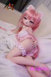 MOZUDOLL 爱莉-ピンク 二分 大胸 PVC頭部 可愛い ミニ アニメ ラブドール 美少女 セックス着衣 ダッチワイフ 着せ替え人形 コスプレ