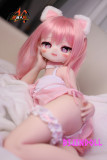 MOZUDOLL 爱莉-ピンク 二分 大胸 PVC頭部 可愛い ミニ アニメ ラブドール 美少女 セックス着衣 ダッチワイフ 着せ替え人形 コスプレ