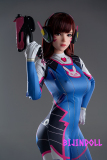 167cm D-cup gameladyヘッドNo.23 シリコン製 D.Va ラブドール ゲーム Overwatch キャラクター D.Va エロ コスプレ人形 d va オーバー ウォッチ リアルダッチワイフ