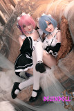 Bezlya 鈴蘭 149cm C-cup シリコンヘッド＋TPEボディ メイド姉妹 ラブドール レムラムコスプレ 等身大セックス人形 リアルメイド美少女 アダルト ダッチワイフ