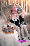 Bezlya 鈴蘭 149cm C-cup シリコンヘッド＋TPEボディ メイド姉妹 ラブドール レムラムコスプレ 等身大セックス人形 リアルメイド美少女 アダルト ダッチワイフ