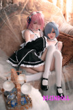 Bezlya 鈴蘭 149cm C-cup シリコンヘッド＋TPEボディ メイド姉妹 ラブドール レムラムコスプレ 等身大セックス人形 リアルメイド美少女 アダルト ダッチワイフ