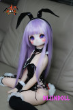 mozudoll 小独-バニー 85cm PVC頭部 宣材写真と同じ衣装無料プレゼン 可愛い バニー アニメラブドール 小型 アニメ 着せ替え人形 コスプレドール  エッチ  r18人形