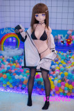WMDoll#Y011 140cm Bカップ  PVCヘッド 黒髪の激カワ美少女アニメドール