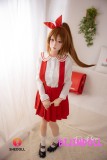 SHEDOLL 柠檬 148cm Dカップ シリコン 赤リボン学生系 エッチ人形 制服 ダッチワイフ