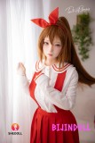 SHEDOLL 柠檬 148cm Dカップ シリコン 赤リボン学生系 エッチ人形 制服 ダッチワイフ