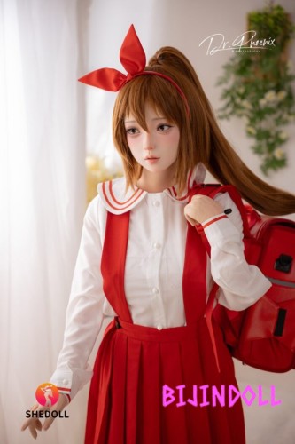 SHEDOLL 柠檬 148cm Dカップ シリコン 赤リボン学生系 エッチ人形 制服 ダッチワイフ