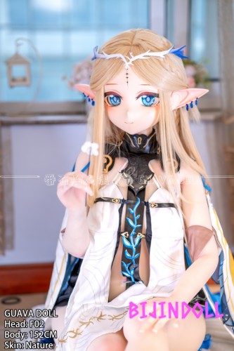 GUAVADOLL F02 152cm Aカップ ビニール製ヘッド 手描きメイク エルフ耳 コスプレ系 ダッチワイフ