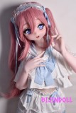 ElsaBabe 莫莉 AHR018 140cm-L フルシリコン製 ピンク髪 可愛い 口開け セックスドール