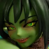 Climax Doll GB-Zarga Classicシリーズ Si70cm フルシリコン グリーン肌 フィギュア 人外系 爆乳 ラブドール