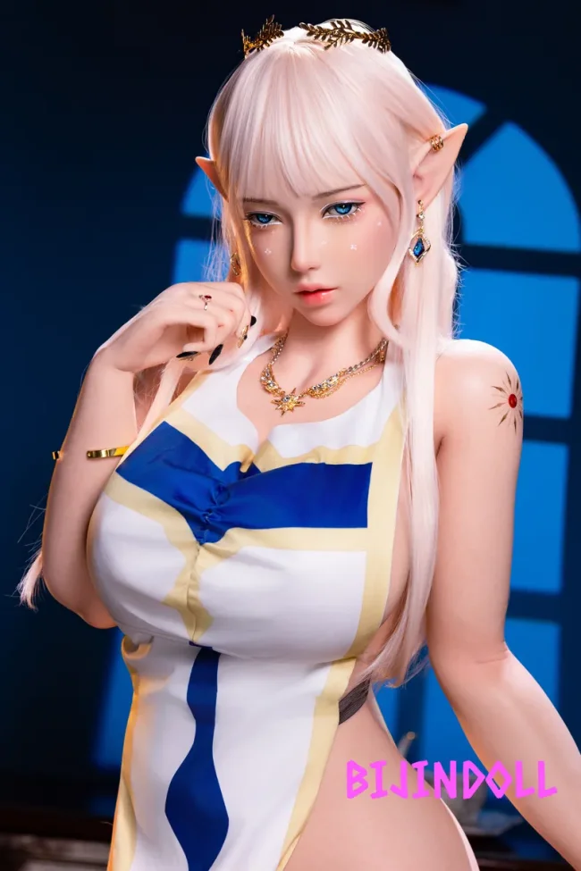 FUDOLL 精灵 166cm Eカップ フルシリコン リアルな肌質感付き 顎機能付き コスプレ系 巨乳 エルフ耳 ラブドール