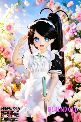 GUAVADOLL #DM02 136cm PVCヘッド 可愛い アニメ系 コスプレ メイド服 ラブドール