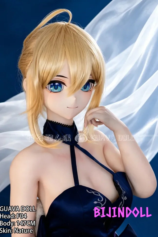 GUAVADOLL #F04 147cm Cカップ PVCヘッド アニメ系 等身大 コスプレ ブロンド エレガント ラブドール