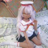 CroissantDoll(羊角社) 日焼 141cm ビニール製ヘッド 手描きメイク アニメ系 小麦肌 制服 可愛い ラブドール