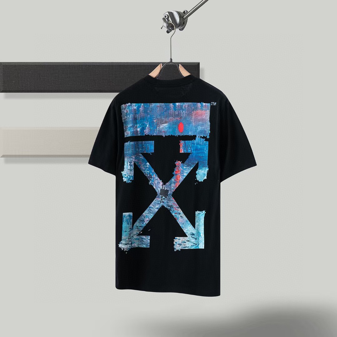 [buy more save more] off-white blue oil painting tee