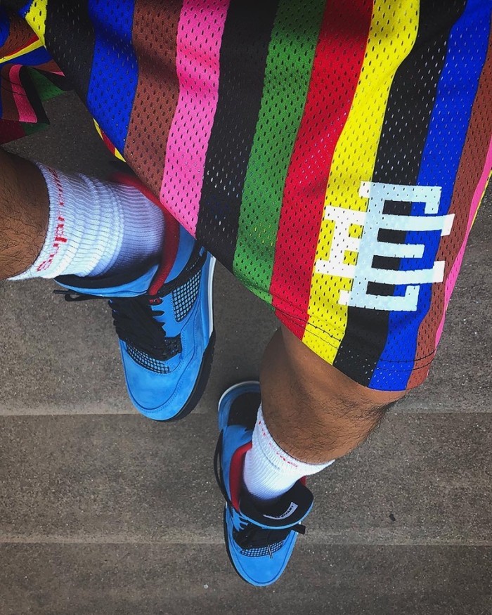 Eric Emanuel rainbow logo shorts