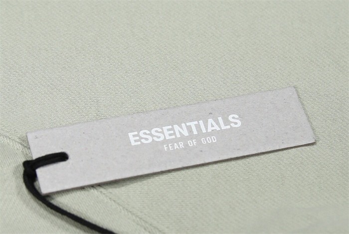 1:1 quality version Fear of God Fog ESSENTIALS 20FW light green hoodie (With 2021 new plastic bag)
