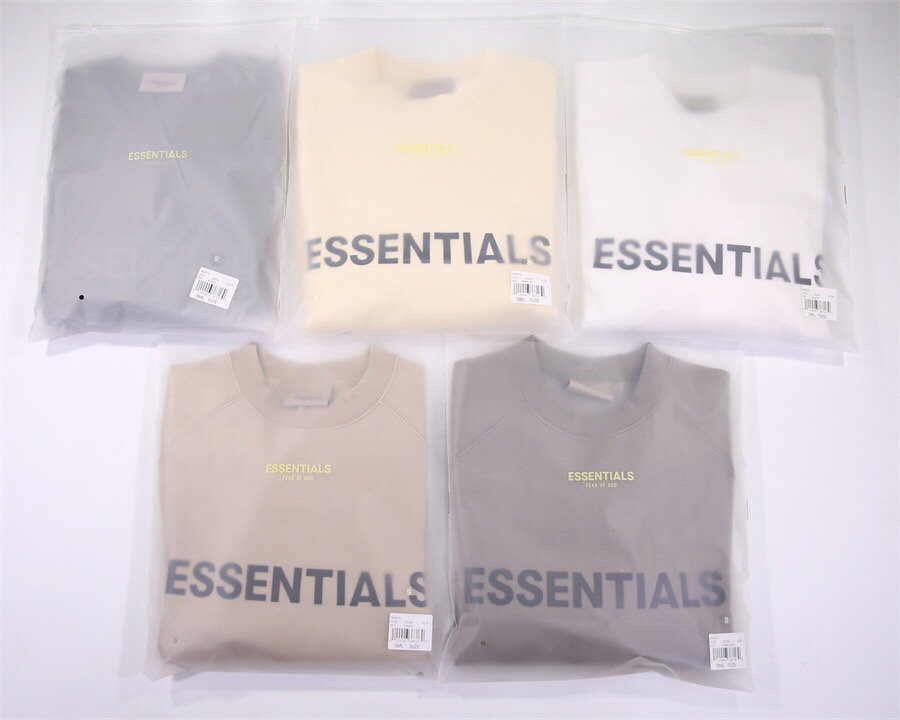 [buy more save more] 1:1 quality version fear of god fog essentials crewneck 6 colors (with 2021 new plastic bag)