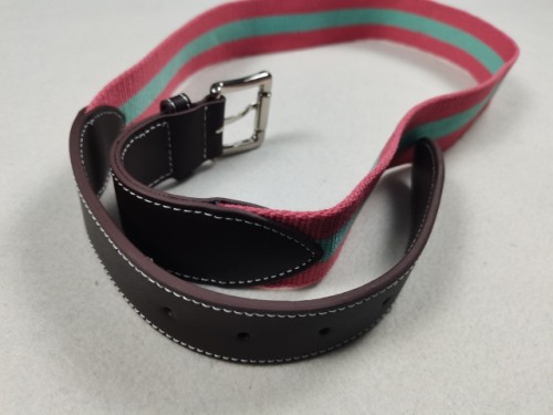 Flash Sale! Red and green leather belt