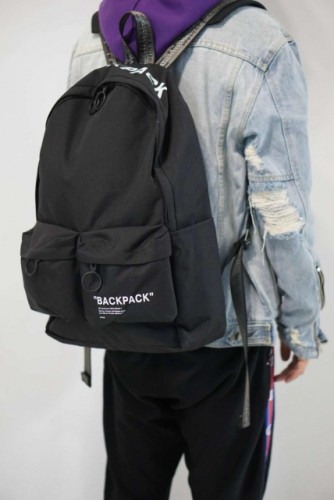 Off-white Letter Backpack Black