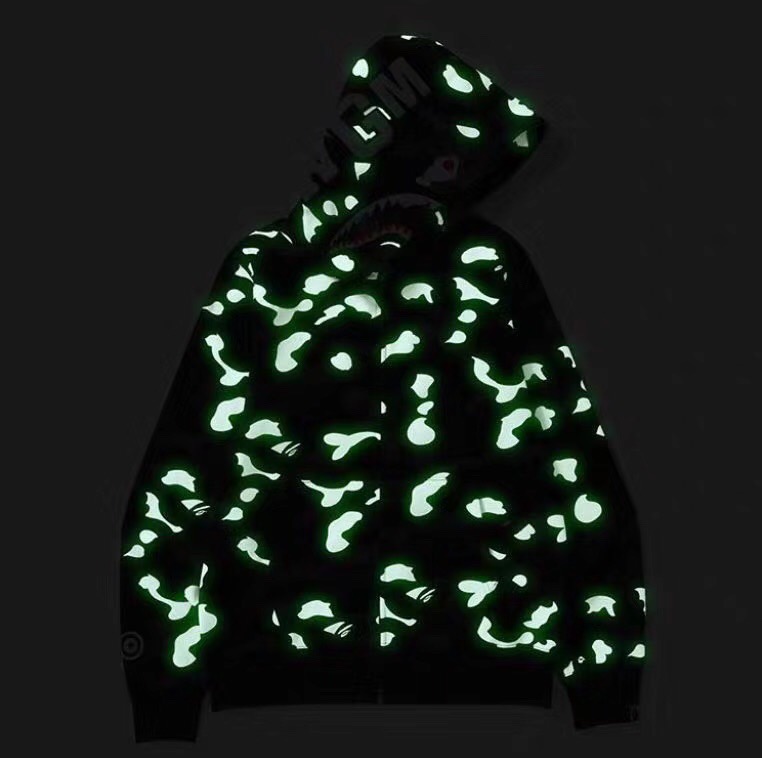 [buy more save more]1:1 bape glow in dark camo shark black & white