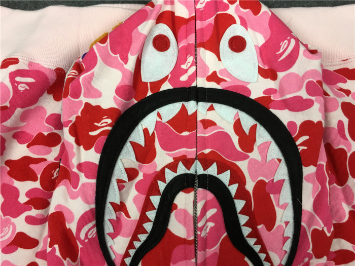 [buy more save more] 1:1 quality version Bape ABC Camo Pink Shark Hoodie