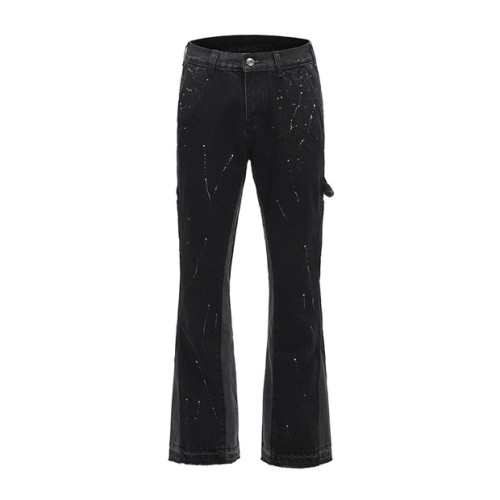 [Buy more Save more]Ink dot flared trousers jeans