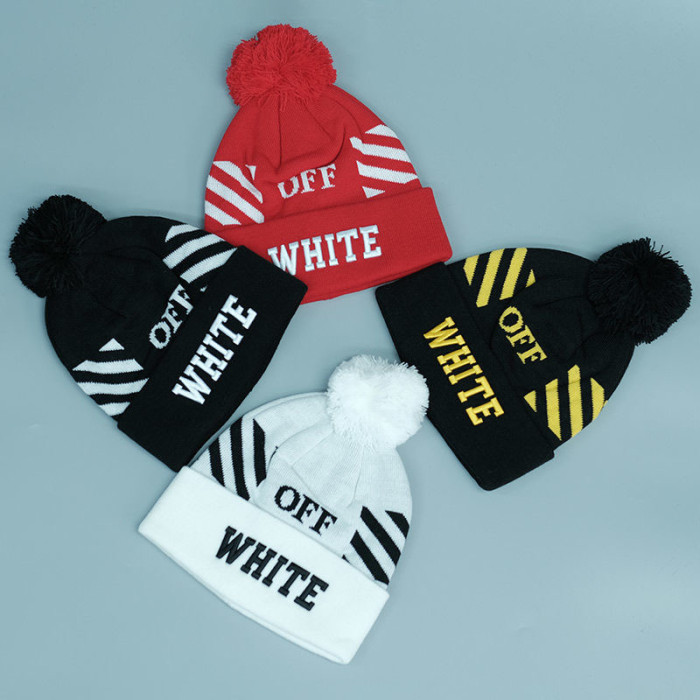 [Buy more Save more]Off-white deceleration zone logo beanie