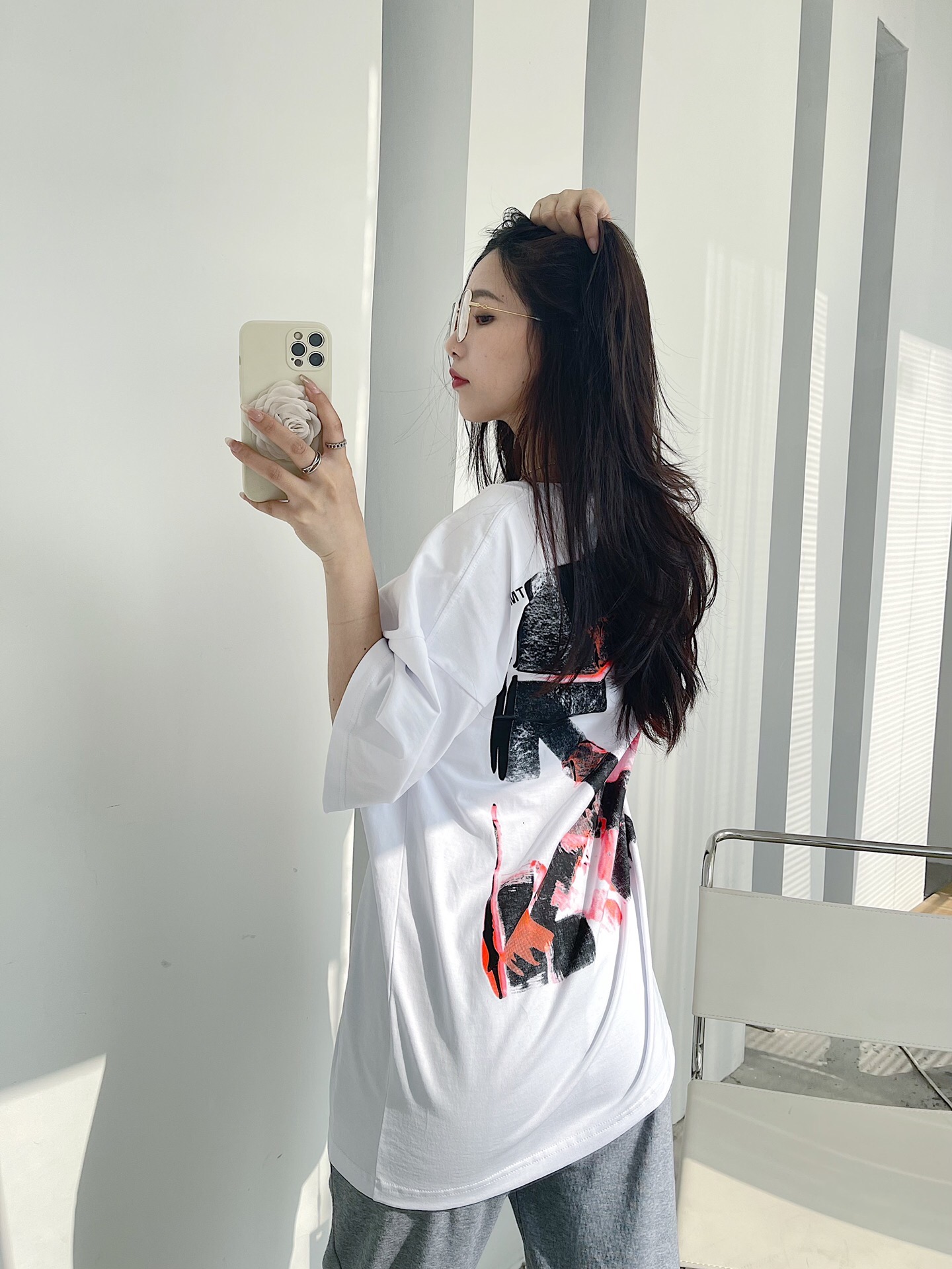 [buy more save more] 1:1 quality off-white brick logo tee