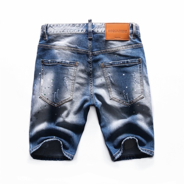 DSQ blue ripped short Jeans