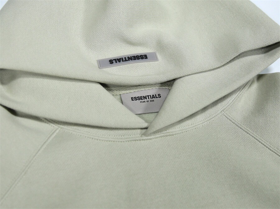 [buy more save more]1:1 quality version fear of god fog essentials 20fw light green hoodie (with 2021 new plastic bag)