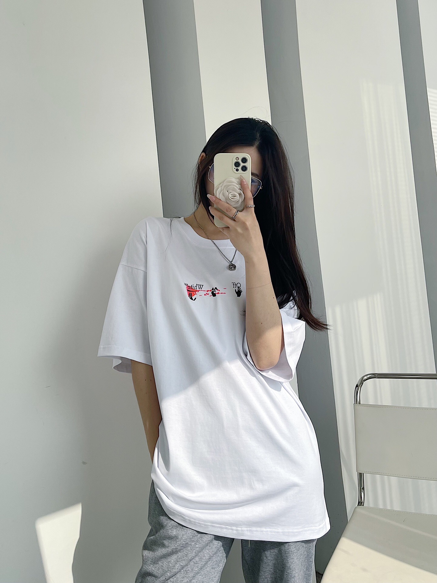 [buy more save more] 1:1 quality off-white brick logo tee