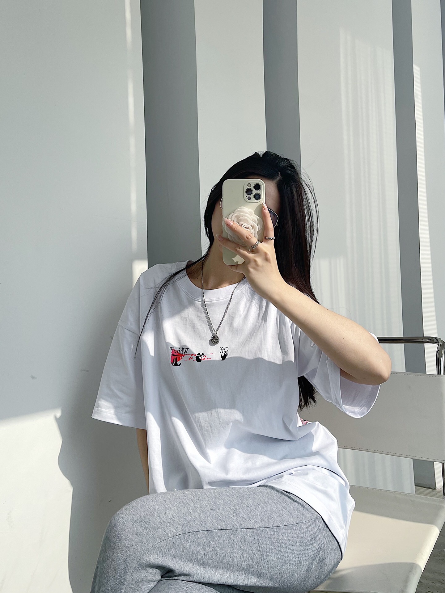 [buy more save more] 1:1 quality off-white brick logo tee