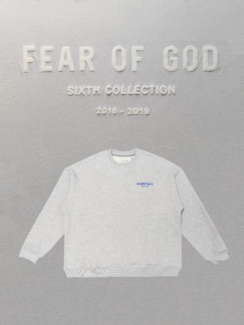 1:1 quality version Fear of God Double thread coke round neck cover crewneck