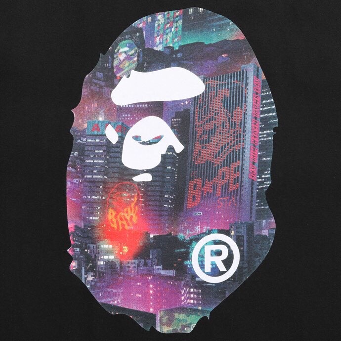 [buy more save more] bape hong kong limited big ape logo tee