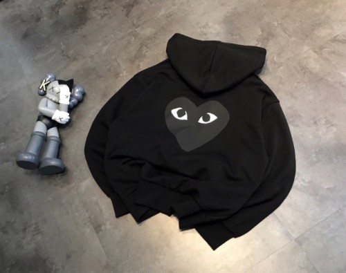 CDG Play big black logo hoodie