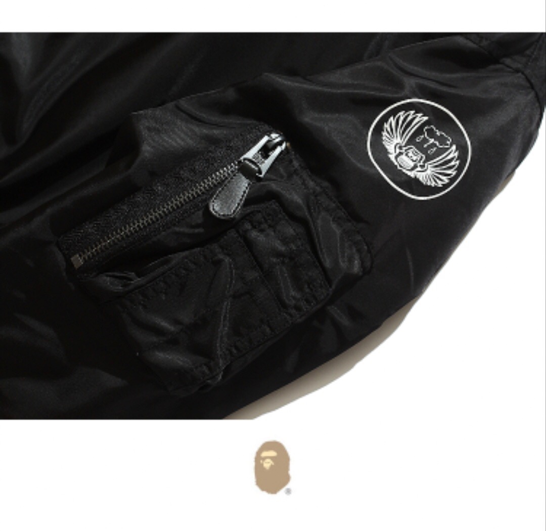 [buy more save more]bape 2021 shark bomber jacket black grey