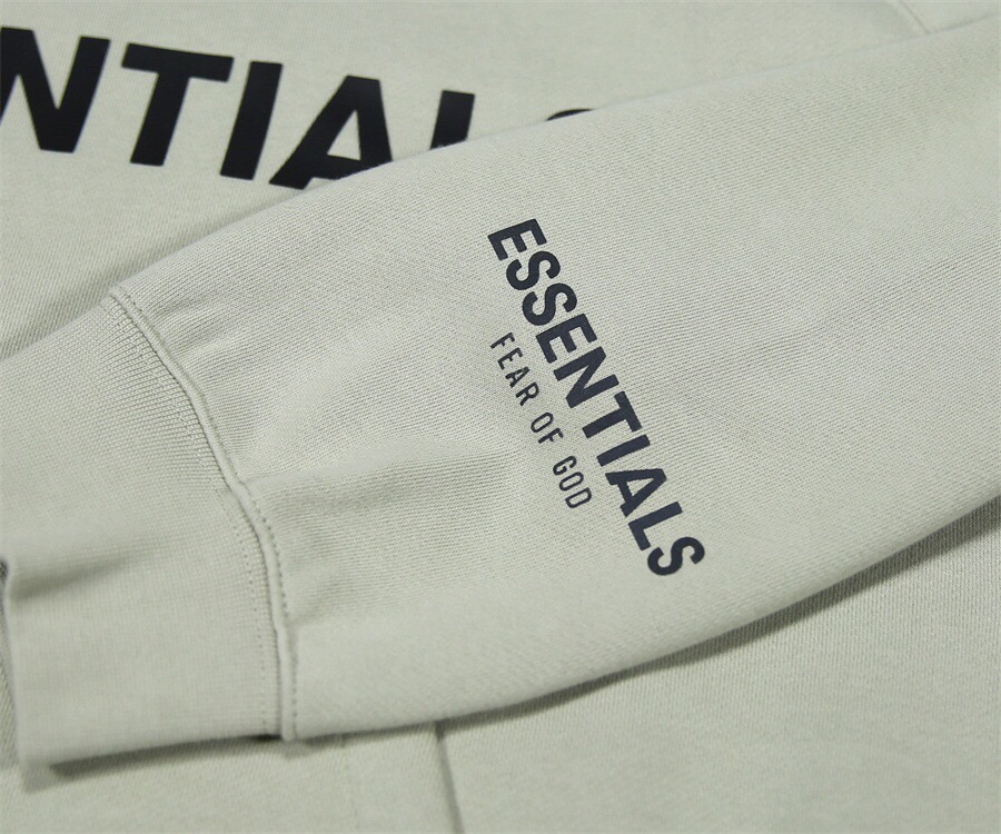 [buy more save more]1:1 quality version fear of god fog essentials 20fw light green hoodie (with 2021 new plastic bag)