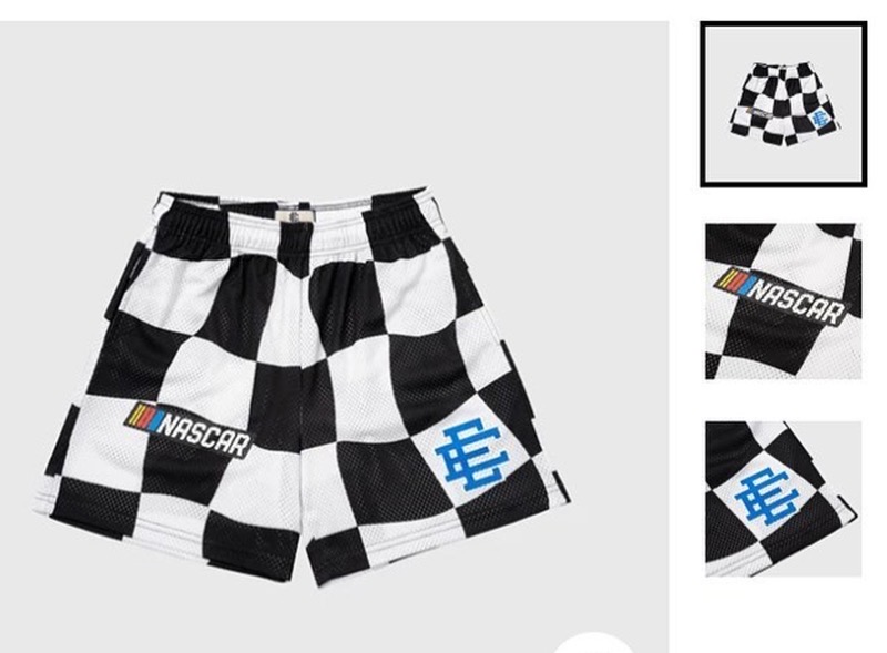 eric emanuel 2022 ee logo checker shorts 3 colors