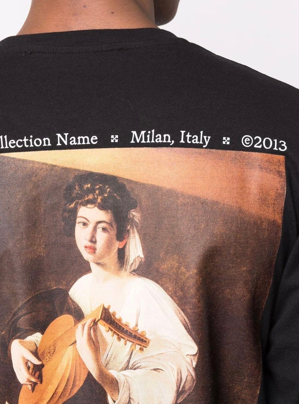 [buy more save more]1:1 quality off-white caravaggio oil painting tee black white