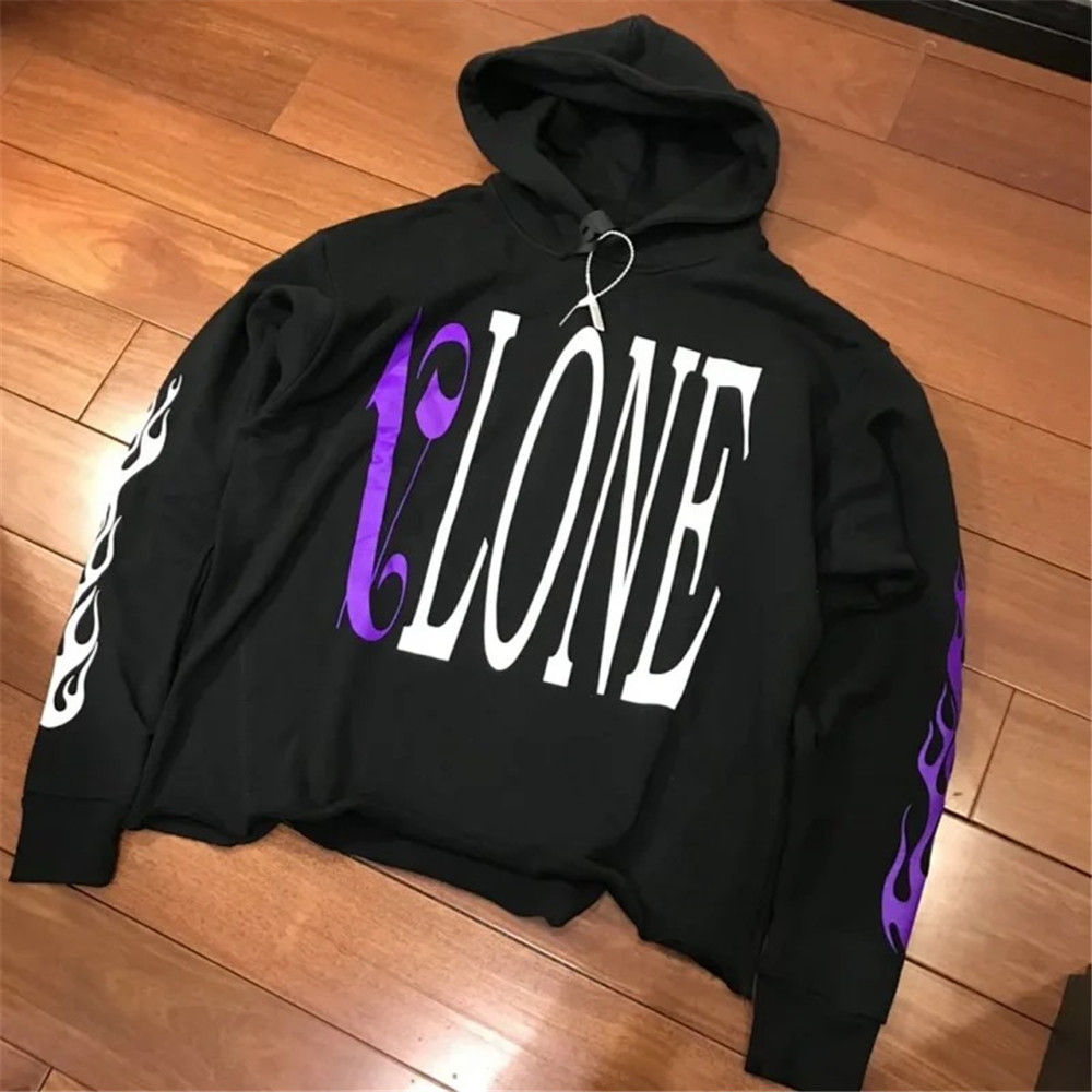 Palm angels x vlone flame arms hoodie 2 colors