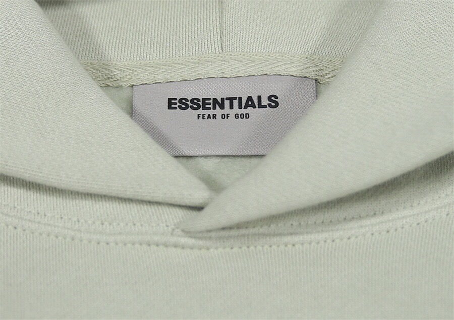 [buy more save more]1:1 quality version fear of god fog essentials 20fw light green hoodie (with 2021 new plastic bag)