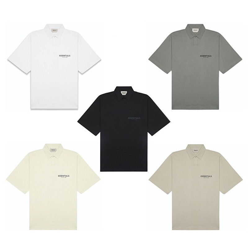 [buy more save more]1:1 quality version fear of god essentials small logo polo tee