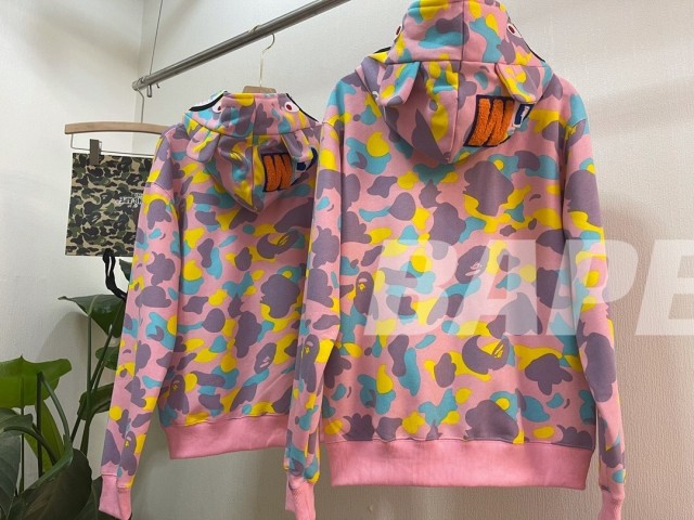 [Buy more Save more] Bape colorful bear camo shark hoodie