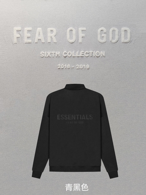 [buy more save more]1:1 quality version fear of god essentials 21fw mockneck half zip crewneck 5 colors